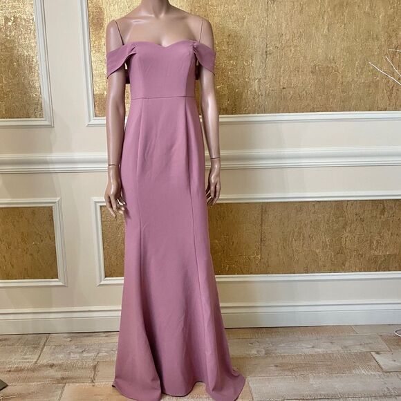 NWT! LIKELY pink off the shoulder mermaid gown 6 - Picture 3 of 10